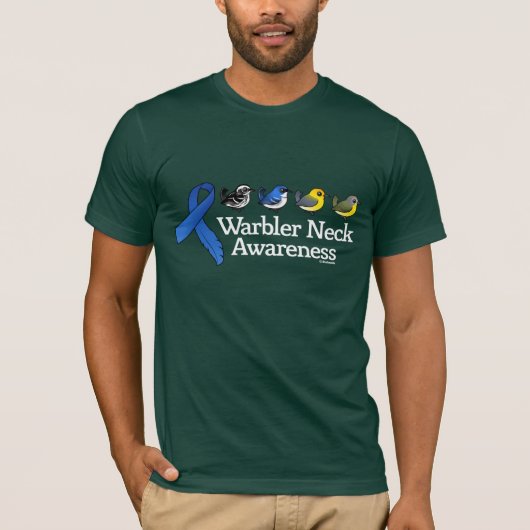 T-shirt Ruban de conscience de cou de fauvette (Devant)