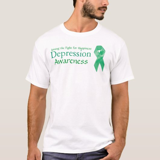 T-shirt Ruban de conscience de dépression (Devant)