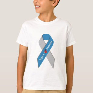 T-shirt Ruban de conscience de diabète de type 1