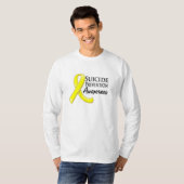 T-shirt Ruban de conscience de prévention de suicide (Devant entier)