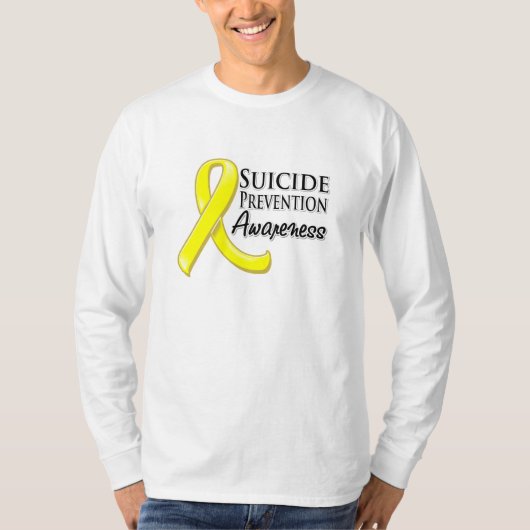 T-shirt Ruban de conscience de prévention de suicide (Devant)
