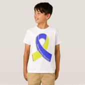 T-shirt Ruban de conscience de syndrome de Down (Devant entier)