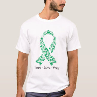 T-shirt Ruban de conscience de vert vert d'espoir