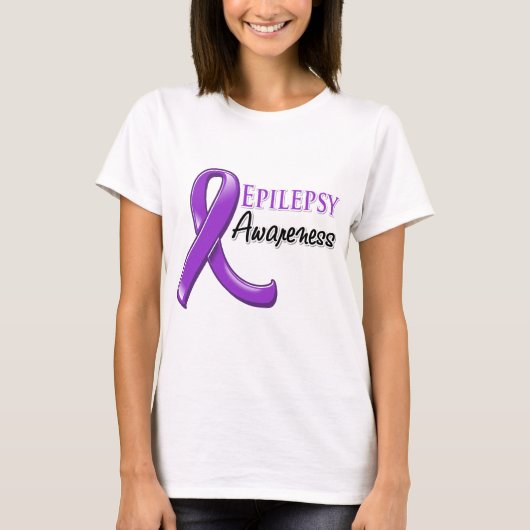 T-shirt Ruban de conscience d'épilepsie (Devant)