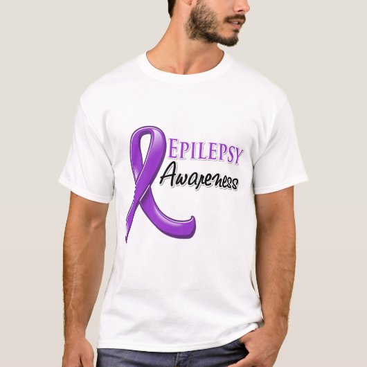 T-shirt Ruban de conscience d'épilepsie (Devant)