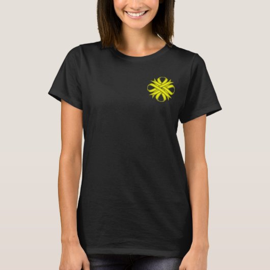 T-shirt Ruban de fermeture jaune (Devant)