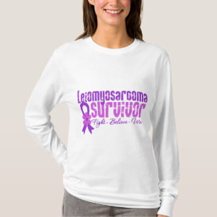 T-shirt Ruban de fleur de survivant de Cancer de
