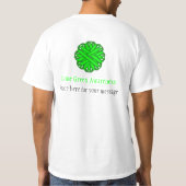 T-shirt Ruban de fleur vert citron (Dos)