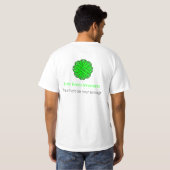 T-shirt Ruban de fleur vert citron (Dos entier)