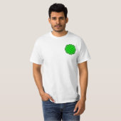 T-shirt Ruban de fleur vert citron (Devant entier)