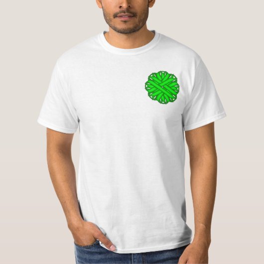 T-shirt Ruban de fleur vert citron (Devant)