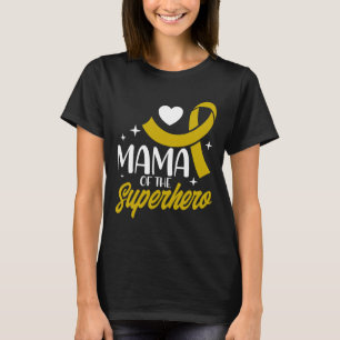 T-shirt Ruban de Maman du Cancer de l'Enfance d'un Super-h