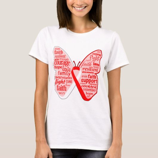 T-shirt Ruban de papillon de conscience de DM (Devant)