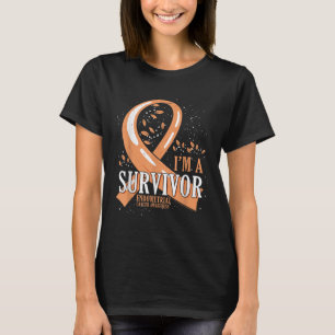 T-shirt Ruban de pêche survivant du cancer Ruban de sensib