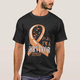 T-shirt Ruban de pêche survivant du cancer Ruban de sensib