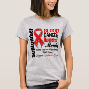 T-shirt Ruban de rouge de mois de conscience de Cancer de