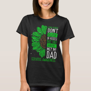 T-shirt Ruban de sensibilisation à la scoliose papa guerr