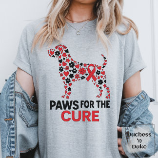T-shirt Ruban de sensibilisation à l'hémangiosarcome canin