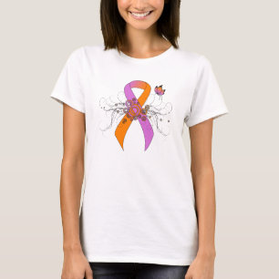 T-shirt Ruban de sensibilisation à l'orchidée et à l'orang