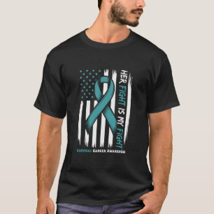 T-shirt Ruban de sensibilisation au cancer du col de l'uté