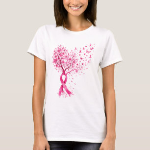 T-shirt Ruban de sensibilisation au cancer du sein Arbre C