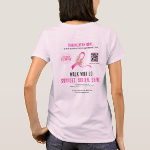 T-shirt Ruban de sensibilisation au cancer du sein Code QR