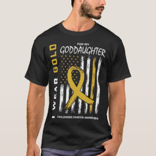 T-shirt Ruban de sensibilisation au cancer infantile Godda
