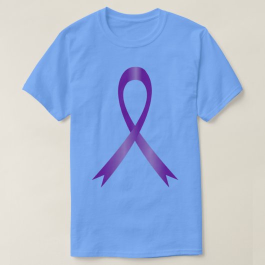 T-shirt Ruban de sensibilisation au pourpre foncé (Design devant)