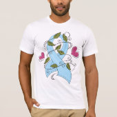 T-shirt Ruban de sensibilisation bleu (Devant)
