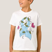 T-shirt Ruban de sensibilisation bleu (Devant)