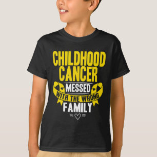 T-shirt Ruban de sensibilisation doré Cancer de l'enfant