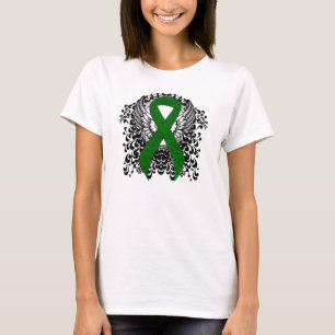 T-shirt Ruban de sensibilisation écologique avec ailes