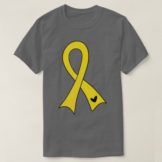 T-shirt ruban de sensibilisation jaune (Design devant)