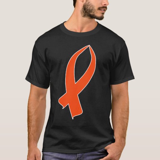 T-shirt Ruban de sensibilisation (orange) (Devant)