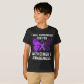T-shirt Ruban de sensibilisation Papillons violets  (Devant entier)