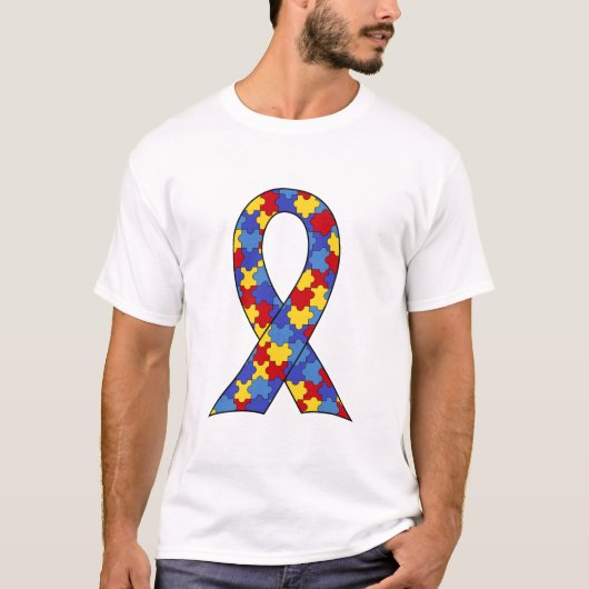 T-shirt Ruban de sensibilisation sur l'autisme (Devant)