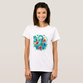 T-shirt Ruban de sensibilisation Turquoise Myasthenia Grav (Devant entier)