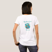 T-shirt Ruban de sensibilisation Turquoise Myasthenia Grav (Dos entier)
