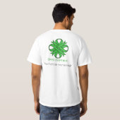 T-shirt Ruban de trèfle vert (Dos entier)