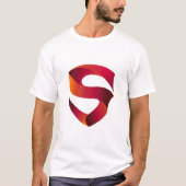 T-shirt Ruban dégradé Logo S – Conception de monogramme mo (Devant)