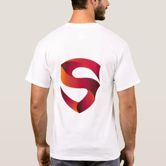 T-shirt Ruban dégradé Logo S – Conception de monogramme mo (Dos)