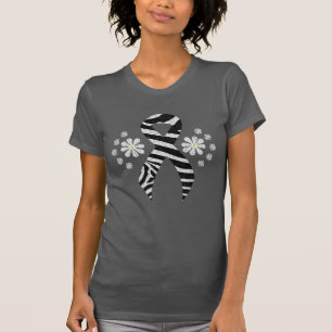 T-shirt Ruban d'impression du tableau noir Zebra