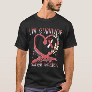 T-shirt Ruban du cœur du survivant de la sensibilisation à