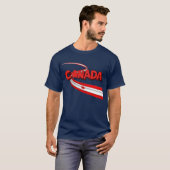 T-shirt Ruban du drapeau du Canada Graphique Dynamique (Devant entier)