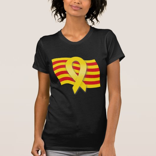 T-shirt Ruban et drapeau catalans (Devant)