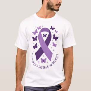 T-shirt Ruban et papillons de sensibilisation à la maladie