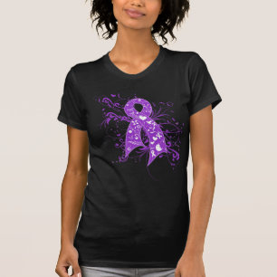 T-shirt Ruban floral de remous de mucoviscidose