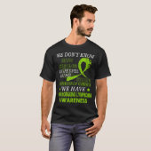 T-shirt Ruban fort de vert de chaux de lymphome non (Devant entier)