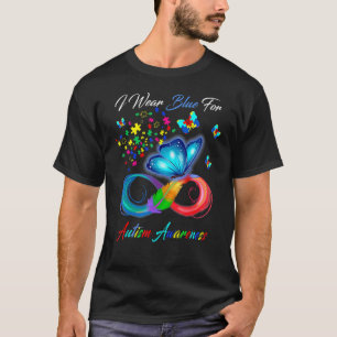 T-shirt Ruban infini Papillon Bleu Nous portons le bleu po