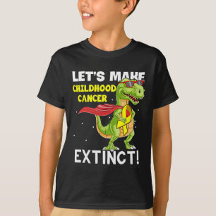 T-shirt Ruban Jaune de Dinosaure pour la Sensibilisation a